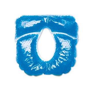 Coussin en gel bleu foncé garni de perles